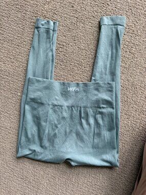 White Fox Active Slate Teal Seamless High-Rise Leggings M